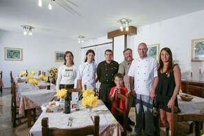 Lunch and dinner served, local cuisine
