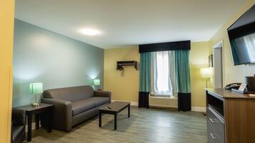 52-inch TV with digital channels, first-run movies