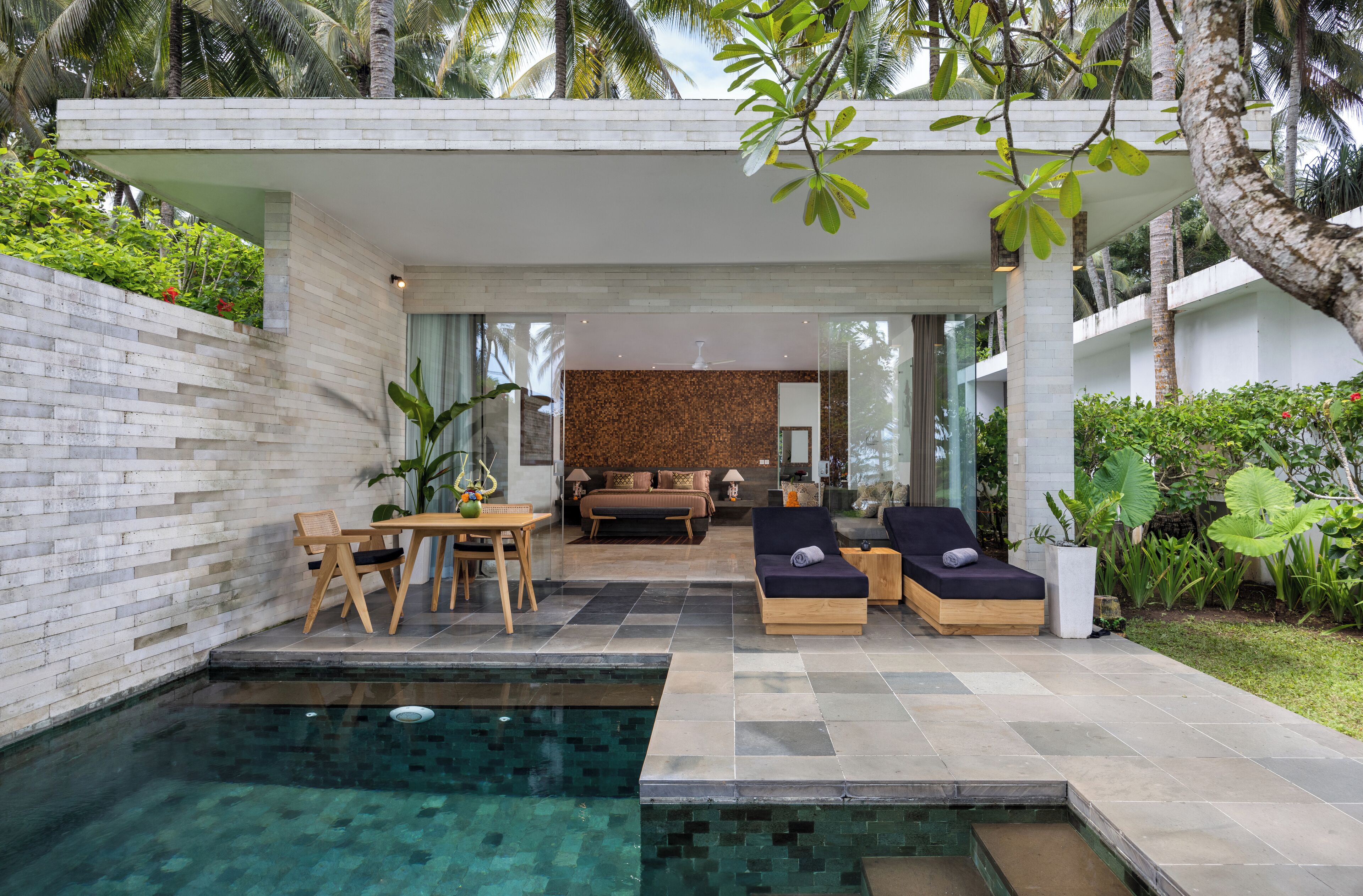 Biệt thự, hồ bơi riêng (Beach) | Bộ đồ giường cao cấp, chăn bông, minibar, két bảo mật tại phòng 