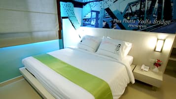 Camera Deluxe, 1 letto king | Biancheria da letto di alta qualità, materassi a doppio strato