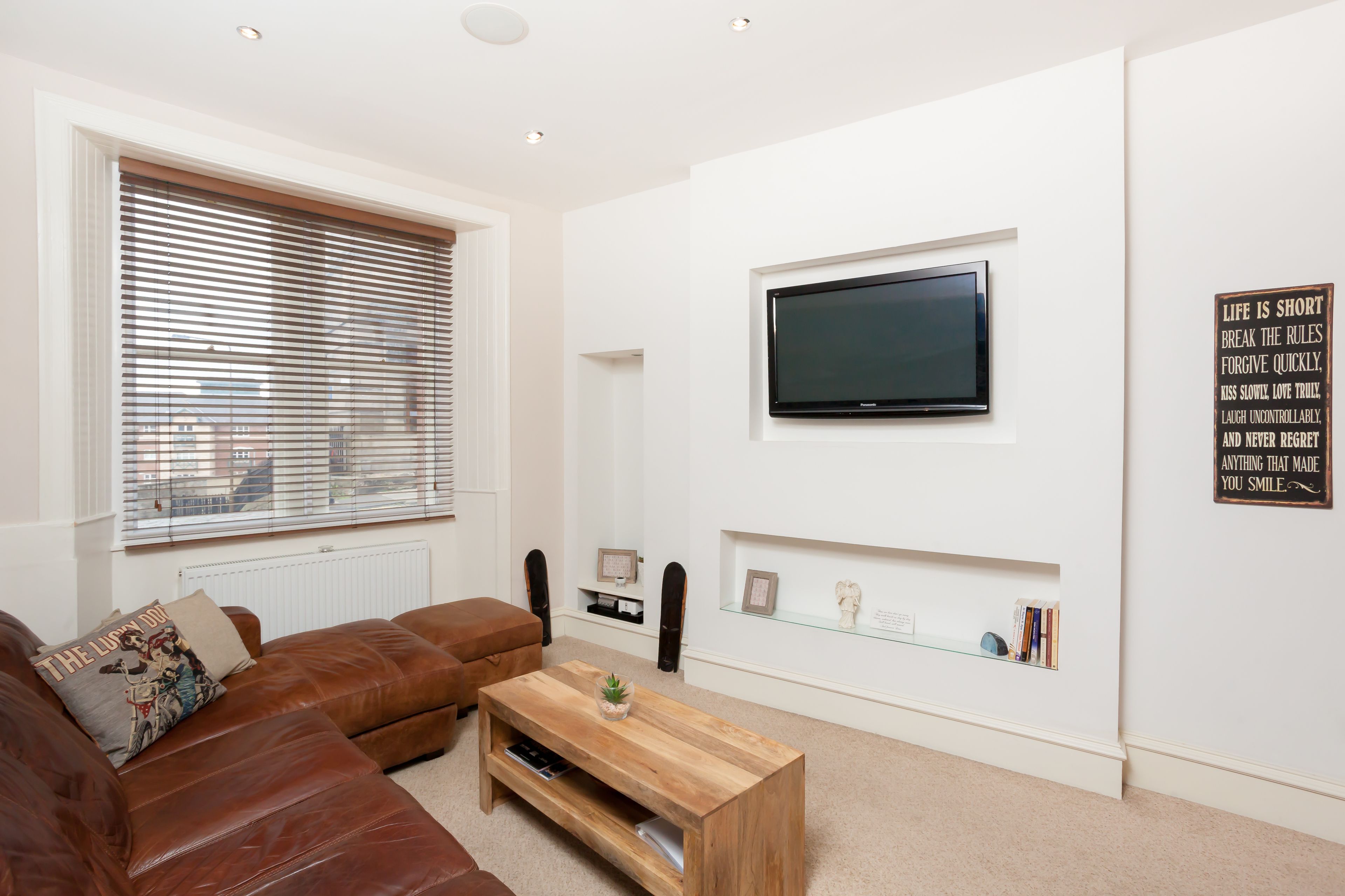 Stylish Stockbridge Apartment | Living area | Flat-screen TV