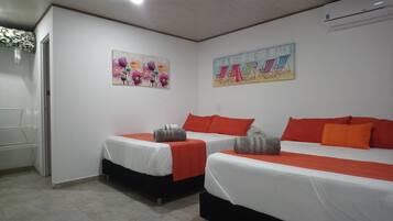 Family Quadruple Room | Egyptian cotton sheets, premium bedding, down comforters, minibar