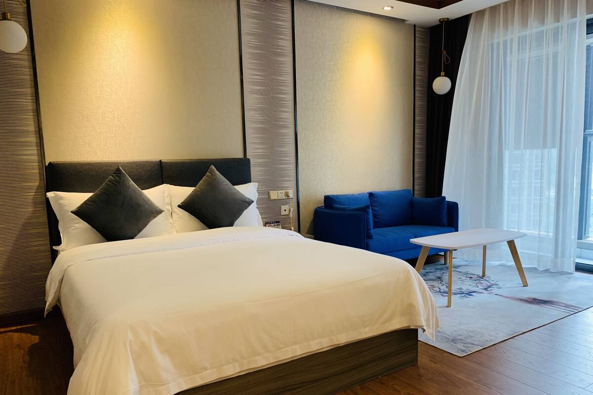 Individually decorated, individually furnished, desk, blackout curtains