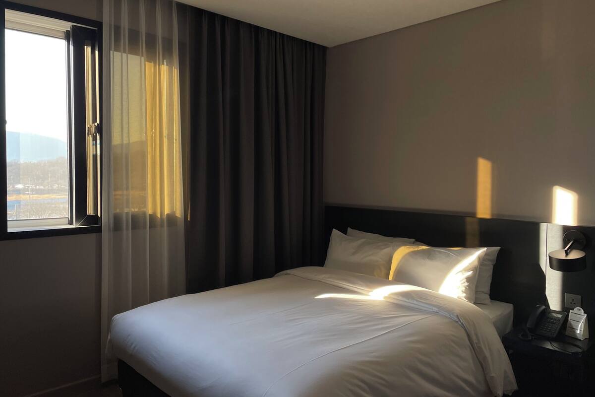 Standard Double Room, Non Smoking, City View | Down duvets, in-room safe, desk, blackout curtains