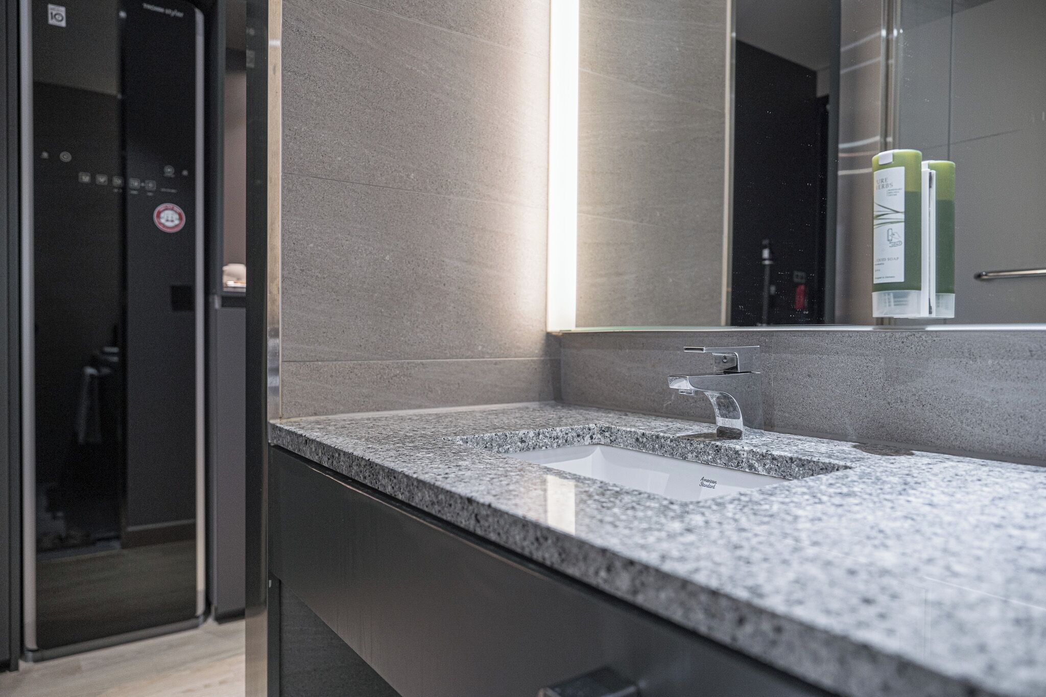 shower, designer toiletries, hair dryer, bathrobes