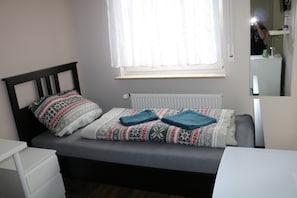 Desk, iron/ironing board, free cots/infant beds, free WiFi