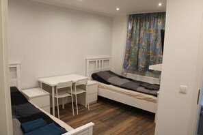 Desk, iron/ironing board, free cots/infant beds, free WiFi