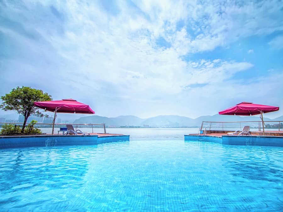 Indoor pool, seasonal outdoor pool