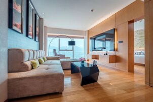 In-room safe, desk, laptop workspace, blackout drapes