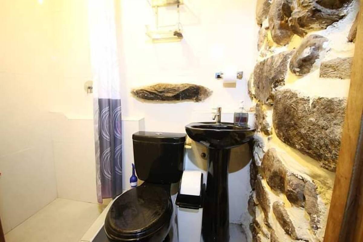 Douche, serviettes fournies