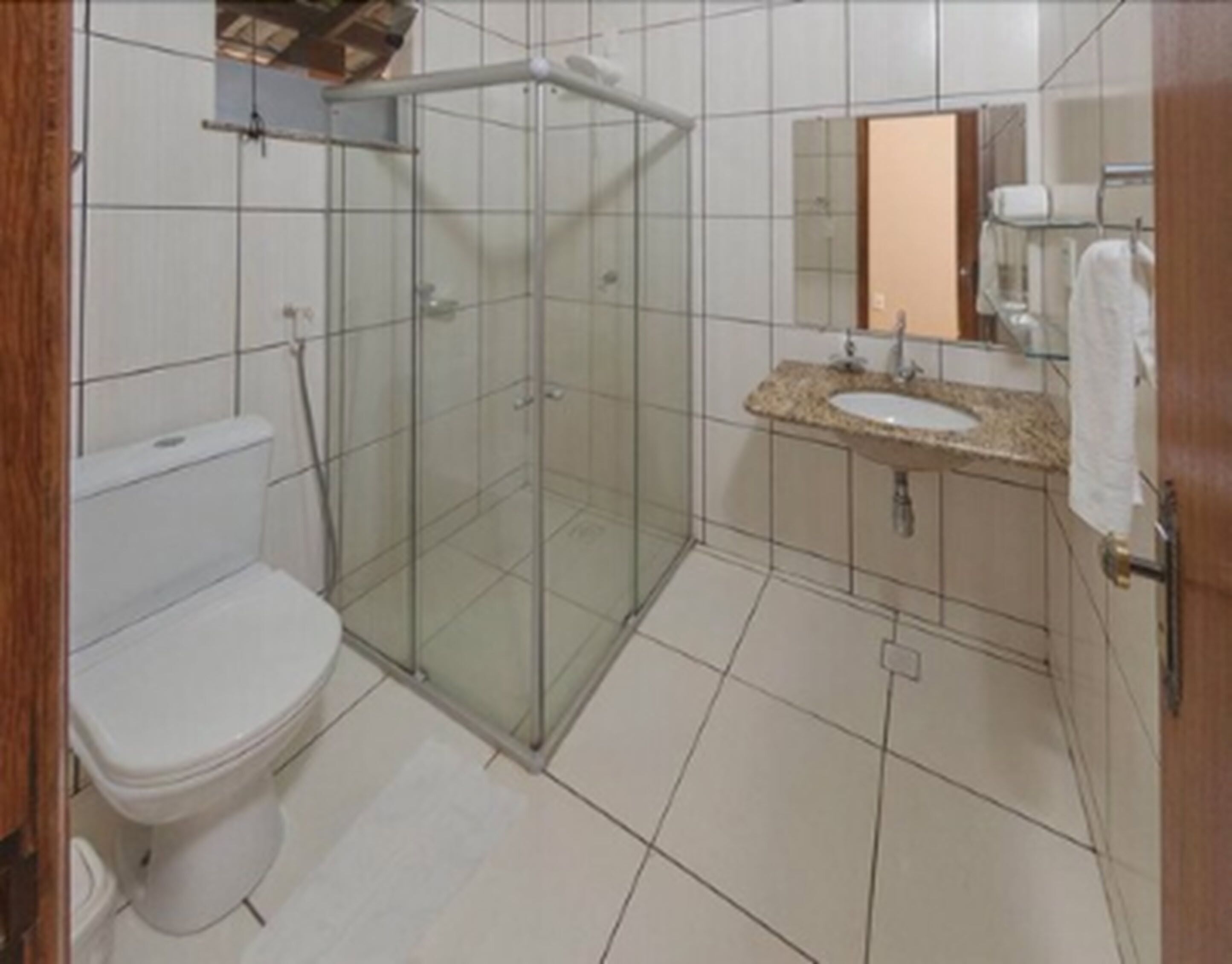 double or twin room | bathroom | shower, towels