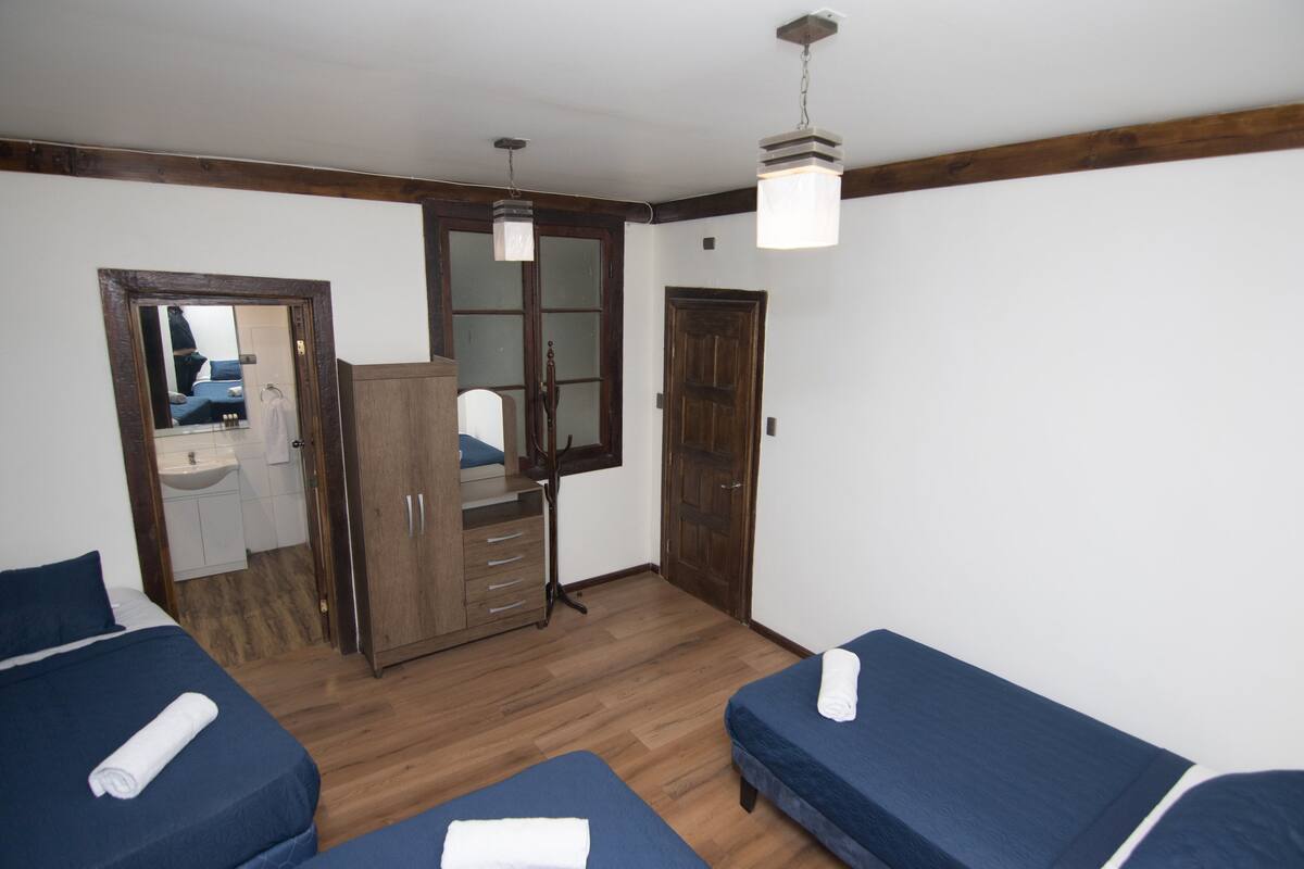 Habitación triple (3) | Ropa de cama de alta calidad, edredón y decoración personalizada