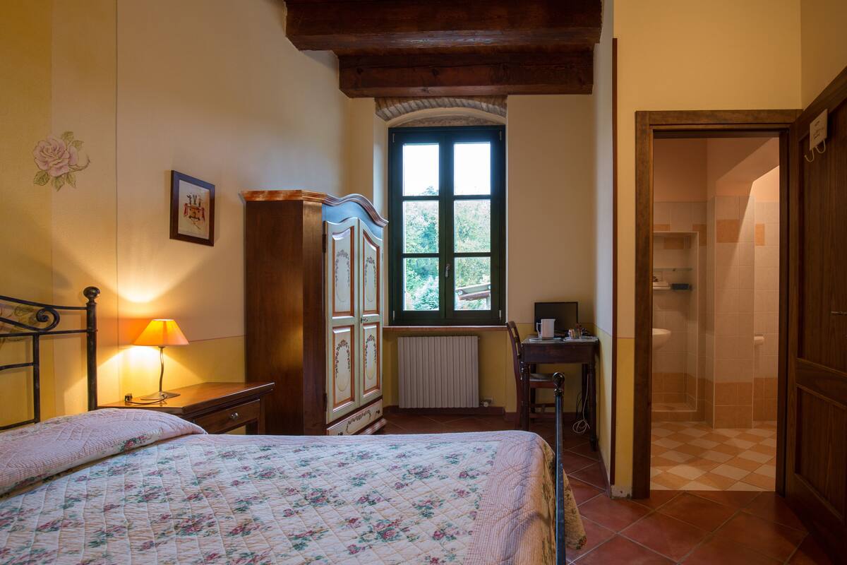 Individually decorated, individually furnished, desk, rollaway beds