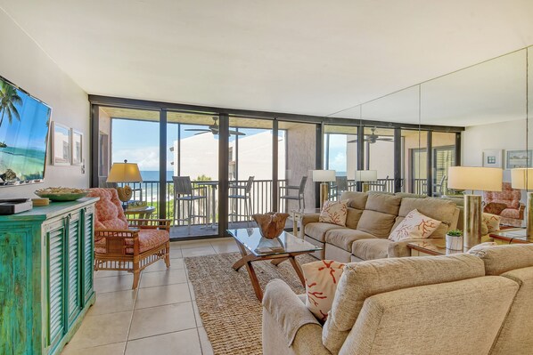 TV, books, music library, video library