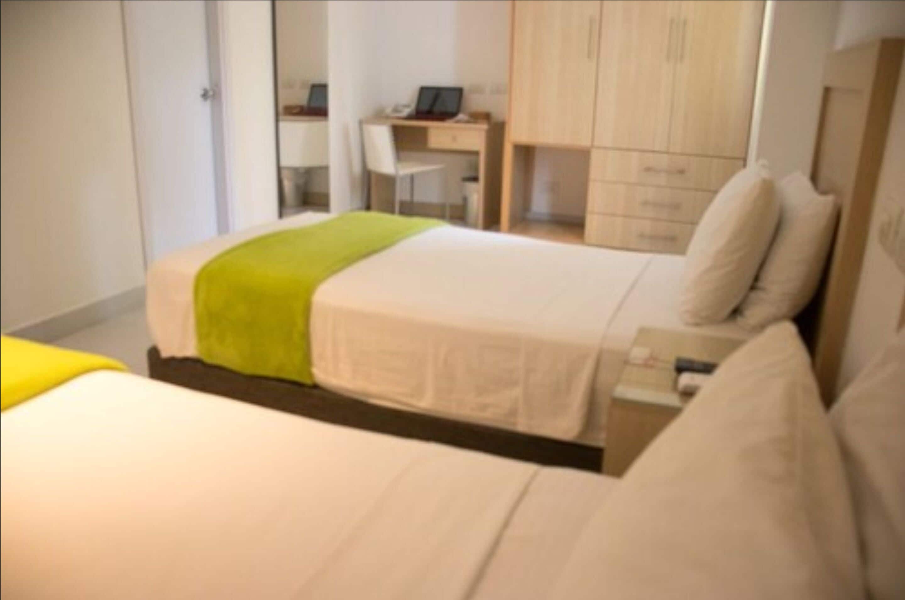 standard twin room | premium bedding, desk, soundproofing, free wifi