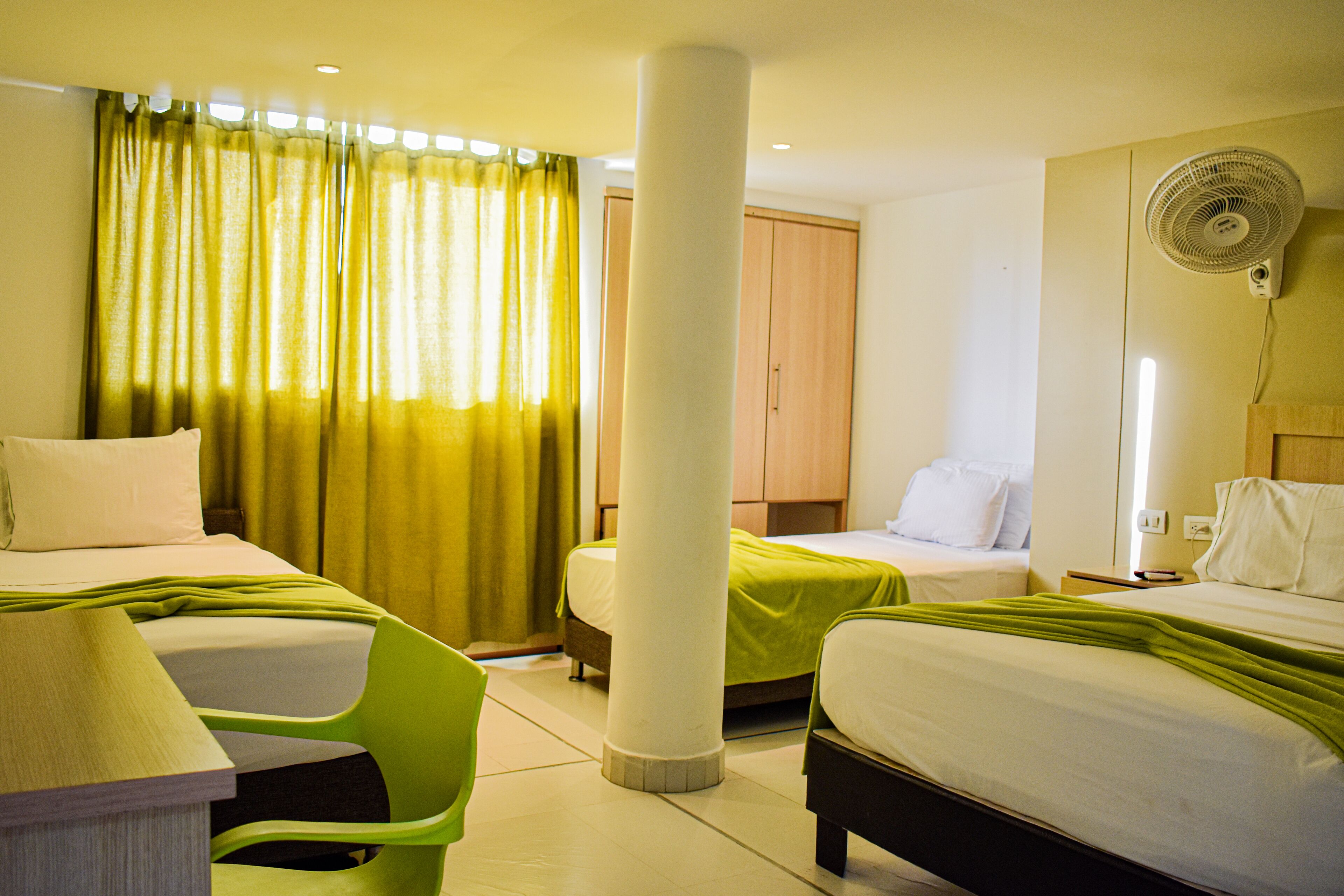 standard quadruple room, multiple beds | premium bedding, desk, soundproofing, free wifi