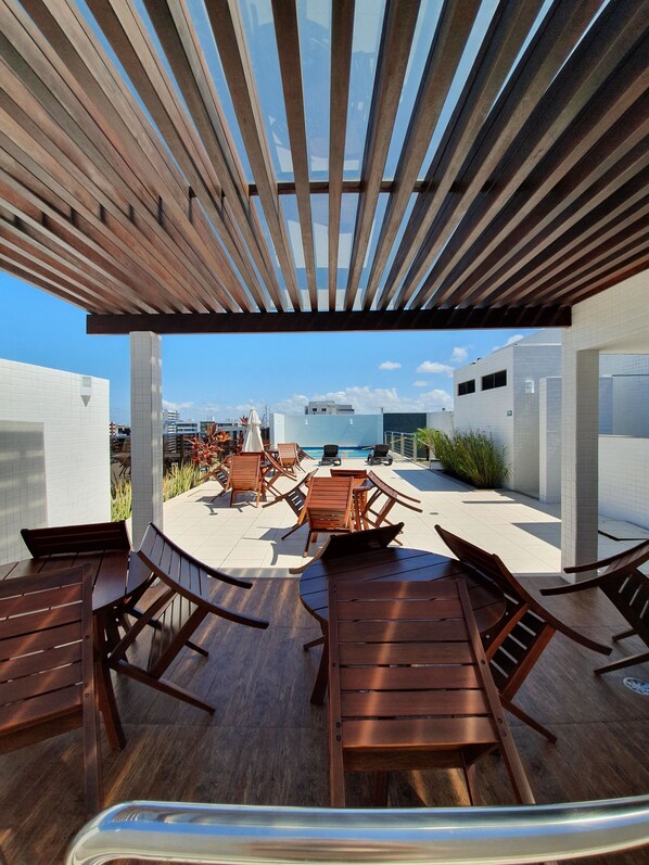 Terrace/patio - Rosa Branca apartments (Ponta Verde)