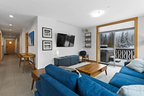 Cottage, 3 Bedrooms | Living area | Flat-screen TV - Kookaburra Lodge #203 By Bear Country (Sun Peaks)
