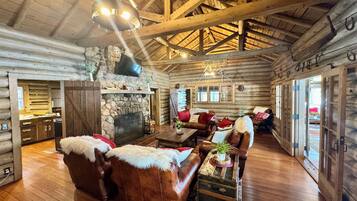 智能电视、壁炉、书