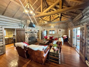 Smart-TV, peis og bøker