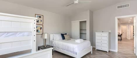 5 bedrooms, iron/ironing board, travel crib, WiFi