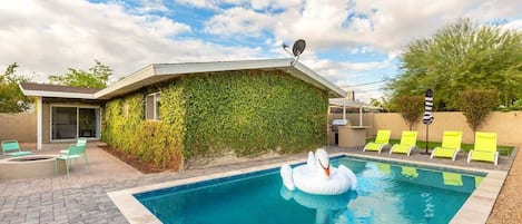 A heated pool