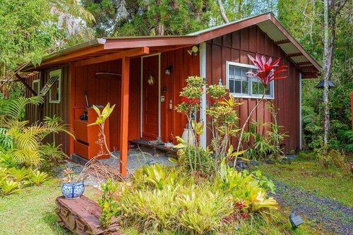 Cottage romantique pour artistes de volcan près du parc national des volcans d'Hawaï