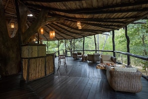 Outdoor dining - Luxurious and tasteful Treehouse stay (Dist Umaria)