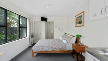 1 slaapkamer, een bureau, een strijkplank/strijkijzer, wifi