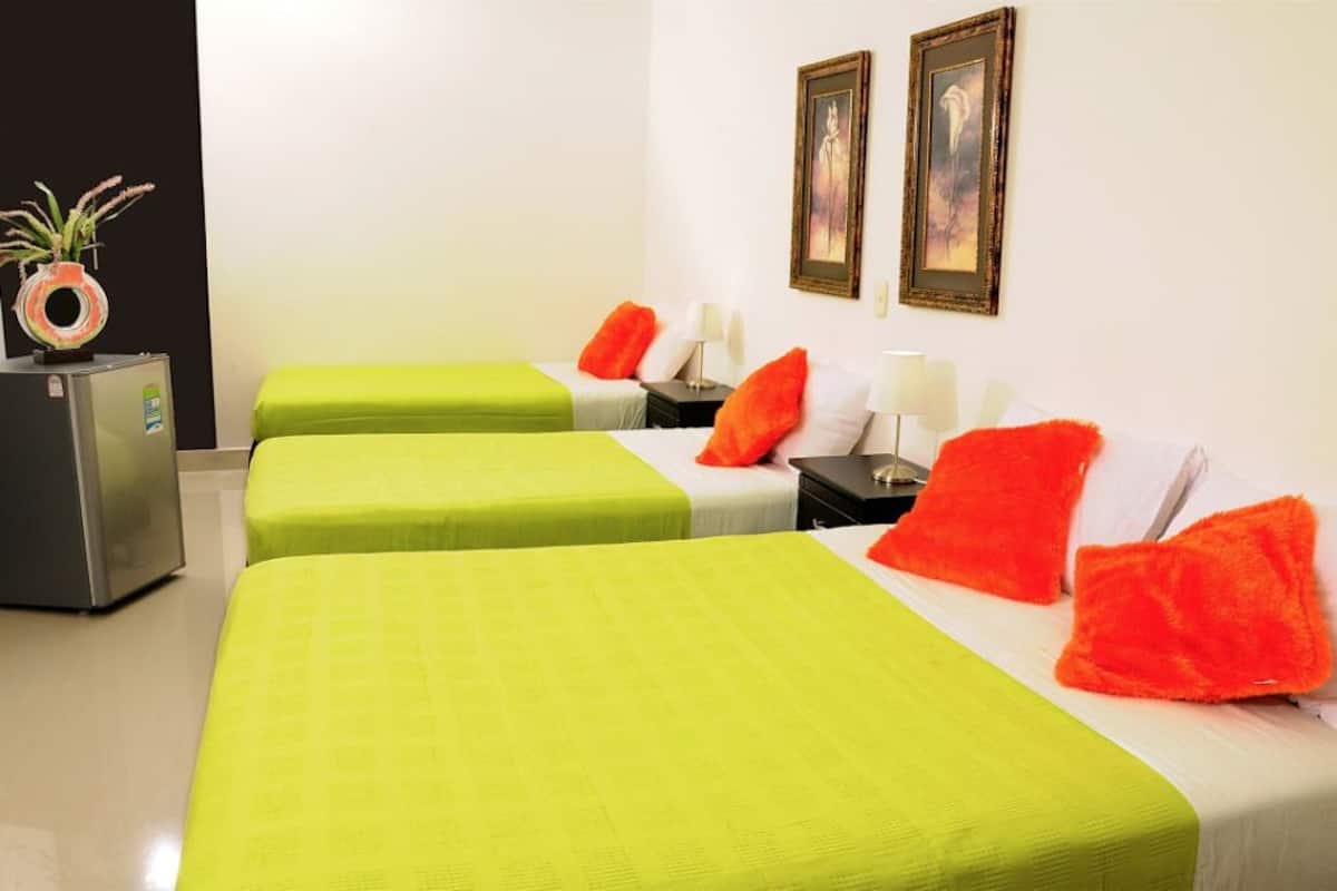 Classic Quadruple Room, Multiple Beds | Iron/ironing board, free WiFi, bed sheets, wheelchair access