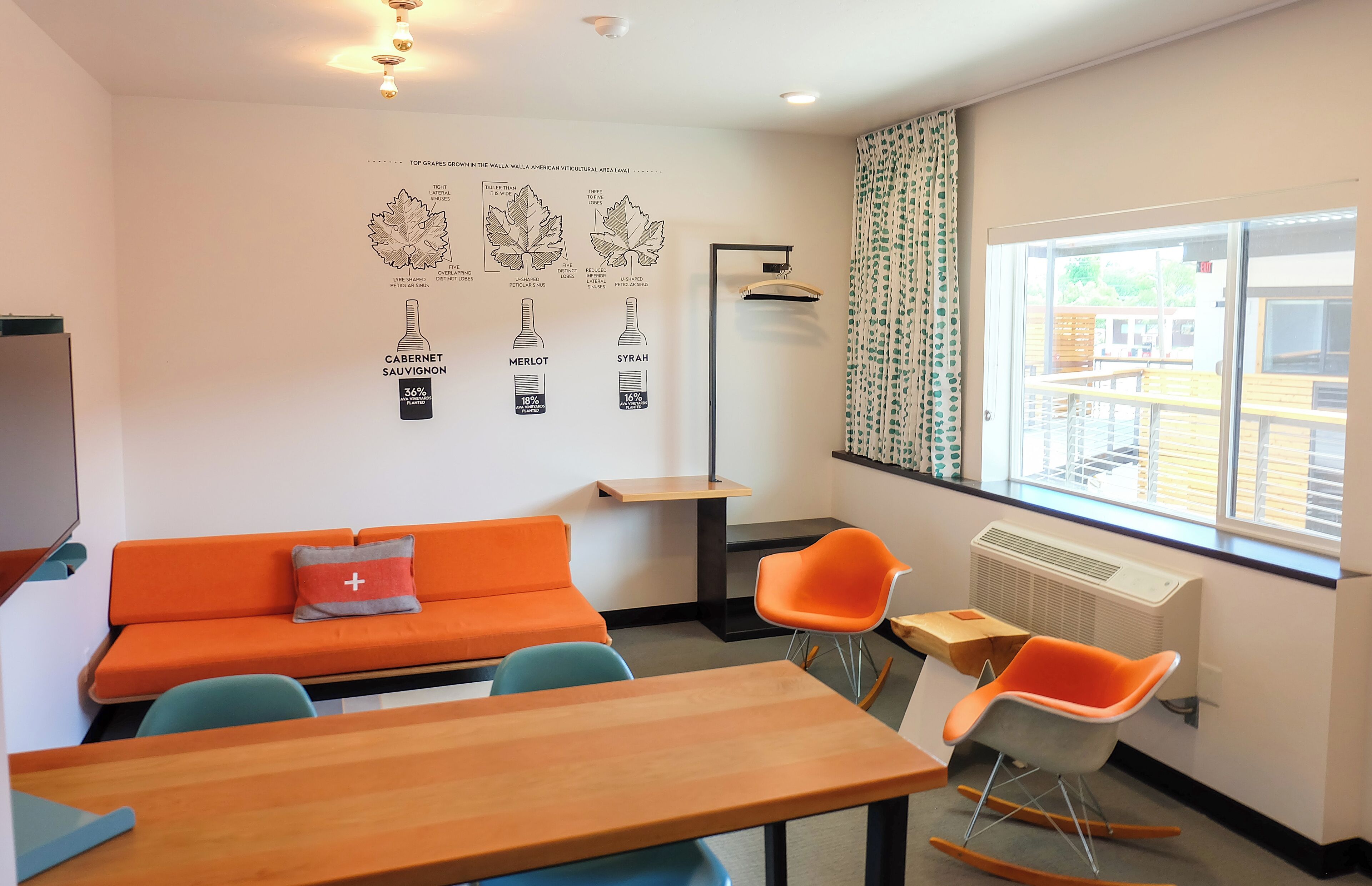 suite (milton) | living area | 43-inch flat-screen tv with cable channels, tv