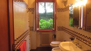 Combined shower/tub, hair dryer, bidet, towels - Villa with view of the Poppi castle, unlimited Internet use (Poppi)