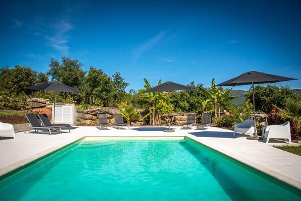 Outdoor pool, a heated pool