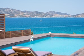 A heated pool - Villa Korina at Makria Myti, Paros (Alyki, Paros)