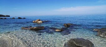  Haus mit Blick auf das Meer und den Privatstrand 