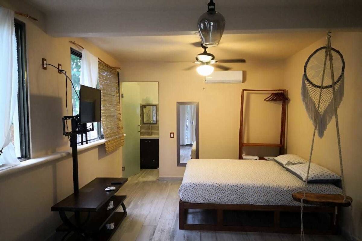 Down comforters, iron/ironing board, WiFi (free), bed sheets