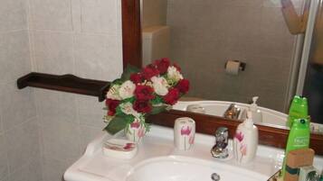 SĂšche-cheveux, serviettes fournies, savon, shampoing