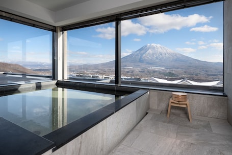 Secador de pelo, pantuflas, toallas. Sansui Niseko