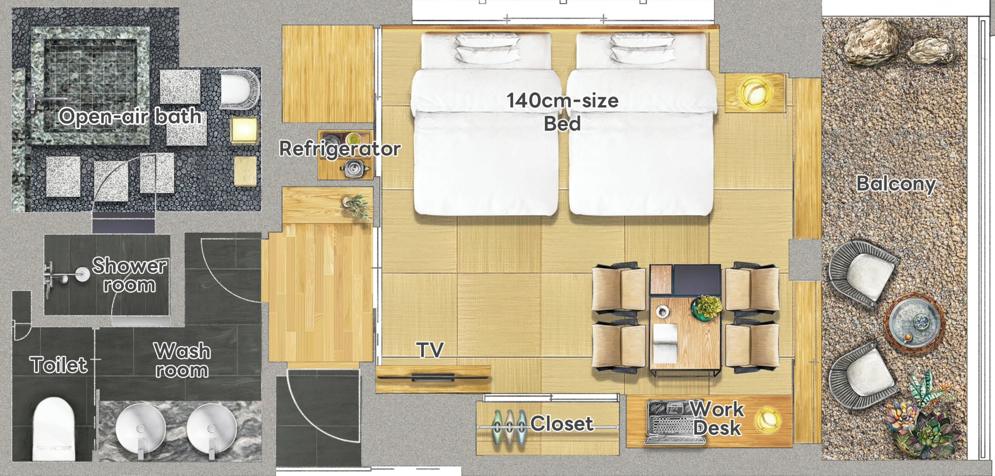 Coffres-forts dans les chambres, rideaux occultants