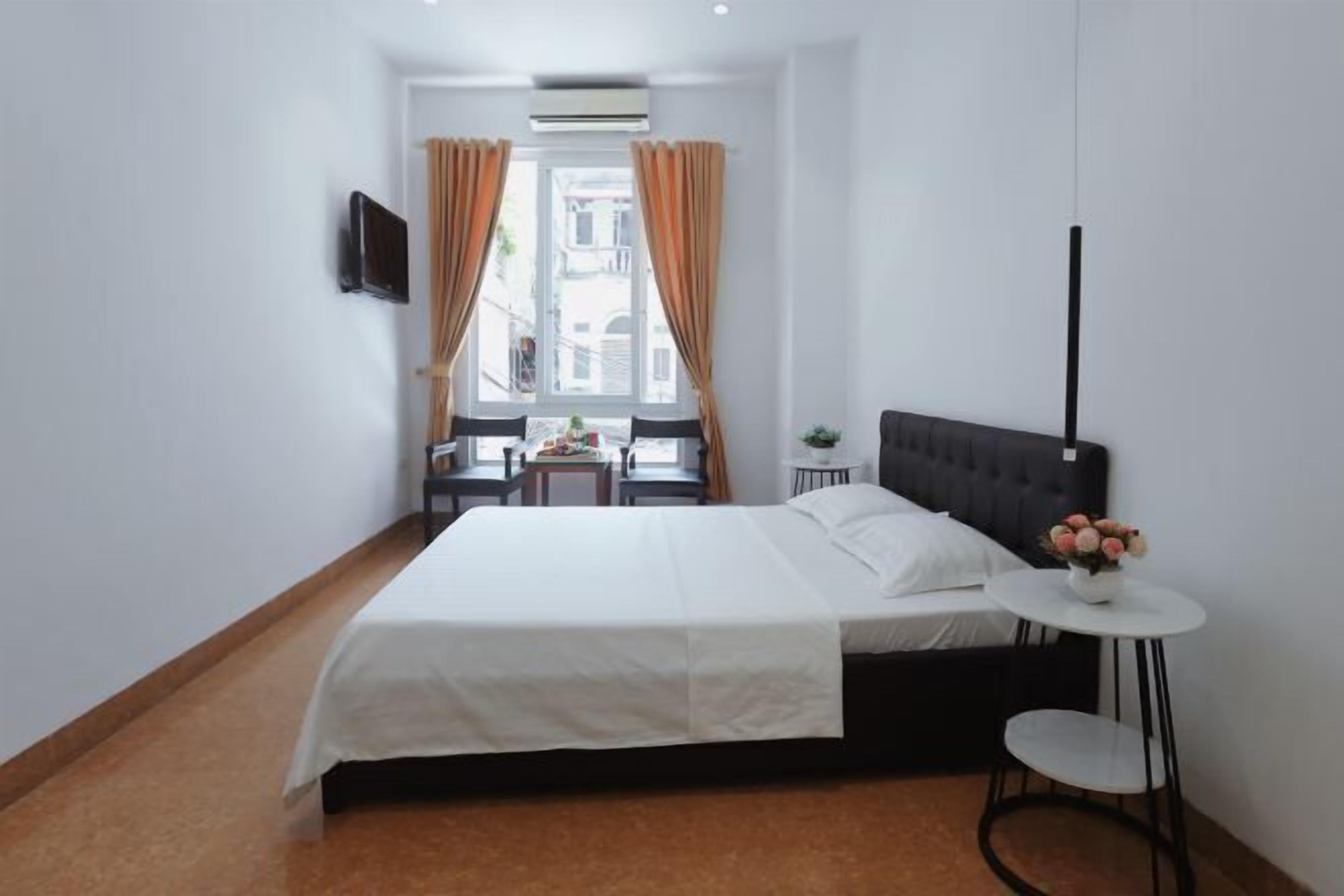 Minibar, desk, blackout curtains, iron/ironing board