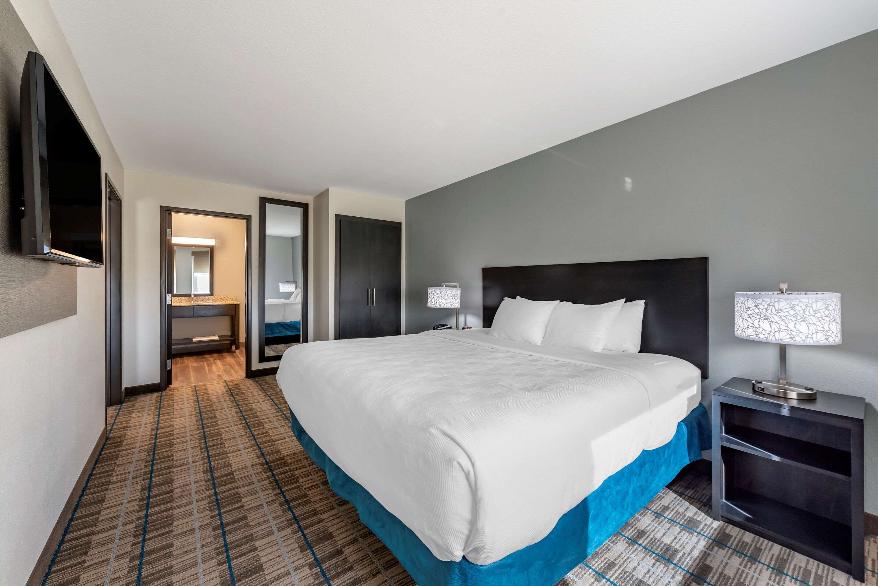 suite, 1 king bed, accessible, non smoking | desk, iron/ironing board, free wifi, bed sheets