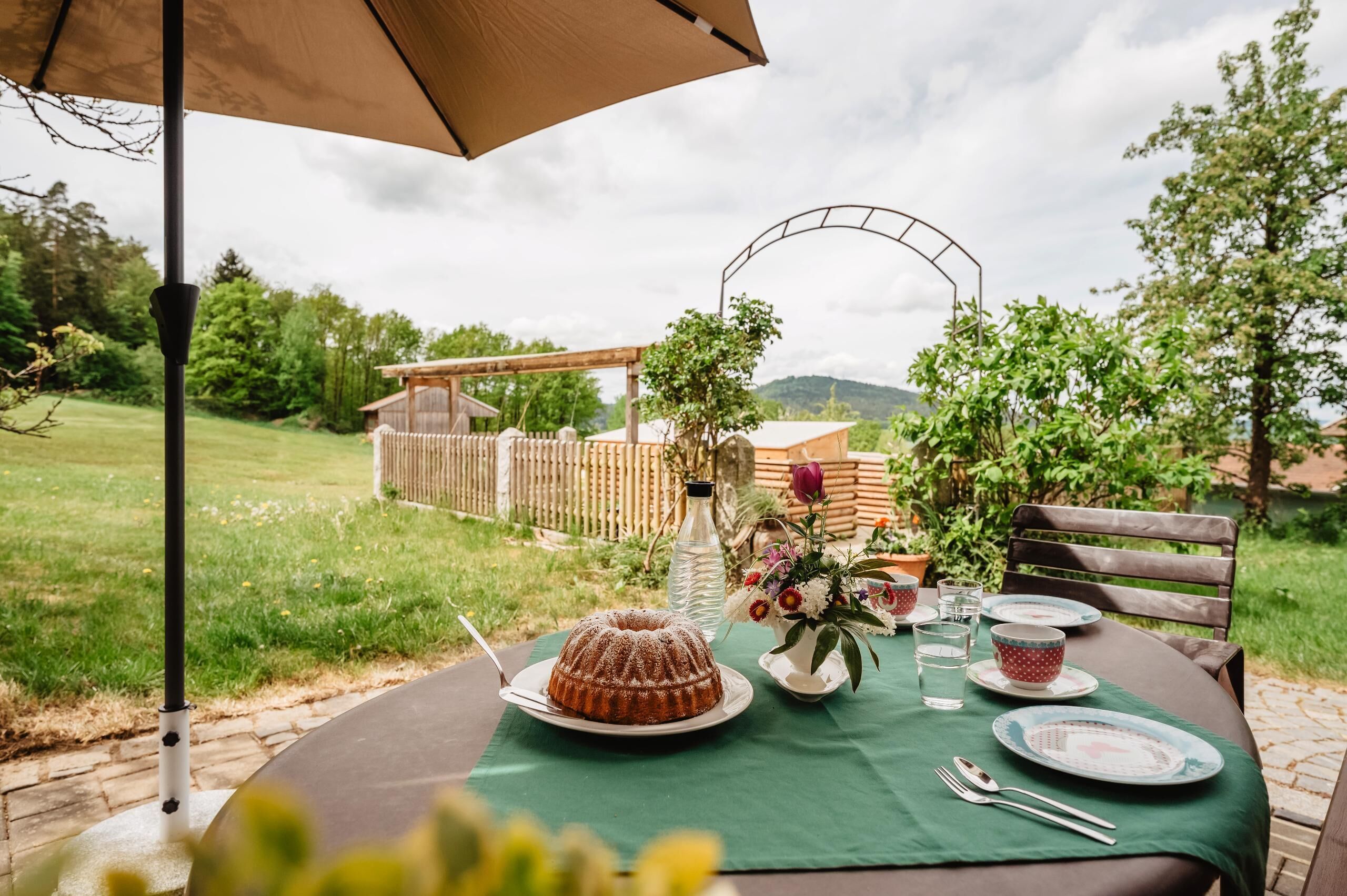 Ferienwohnung Bauerngarten (70qm) mit Sonnenterrasse-Balsnhof
