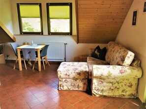 تلفزيون، تنس طاولة، كُتُب، ستيريو