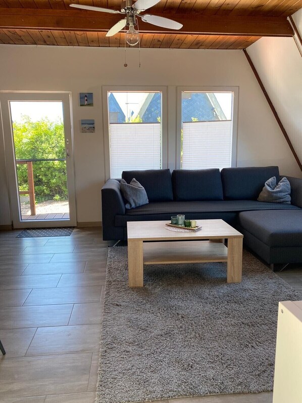 Fernseher, Kamin, Bücher