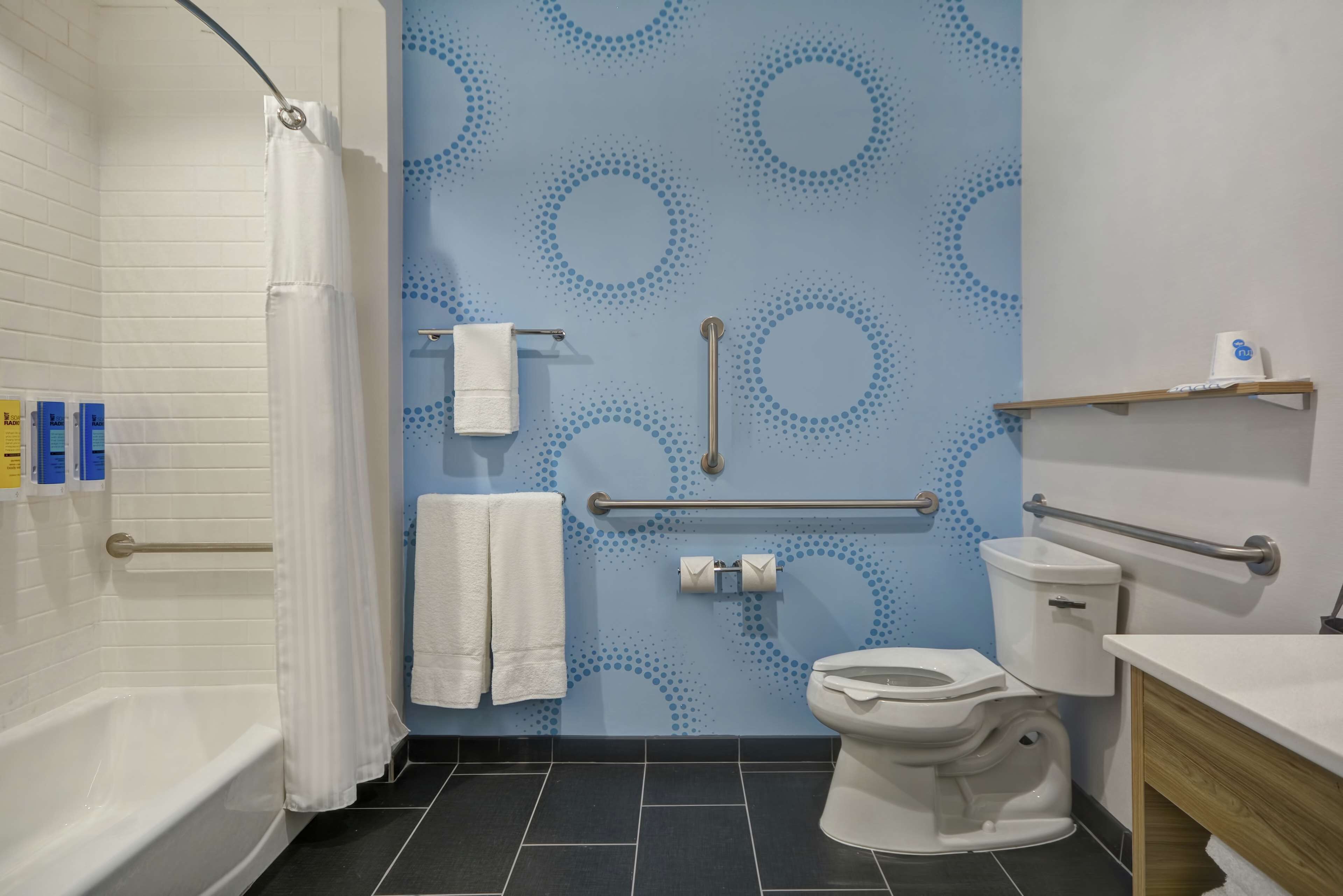 free toiletries, hair dryer, towels, soap