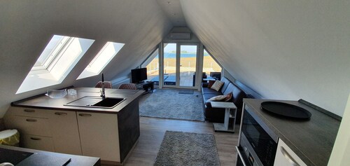 Appartement exclusif au dernier étage avec grande terrasse sur le toit