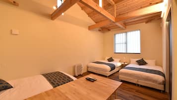 Desk, free WiFi, bed sheets