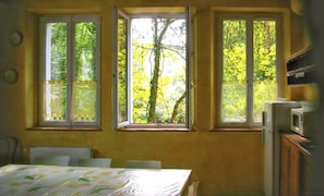 Fridge, microwave, oven, stovetop - Homerez - House, river view, Saint-Claude (Saint-Claude)