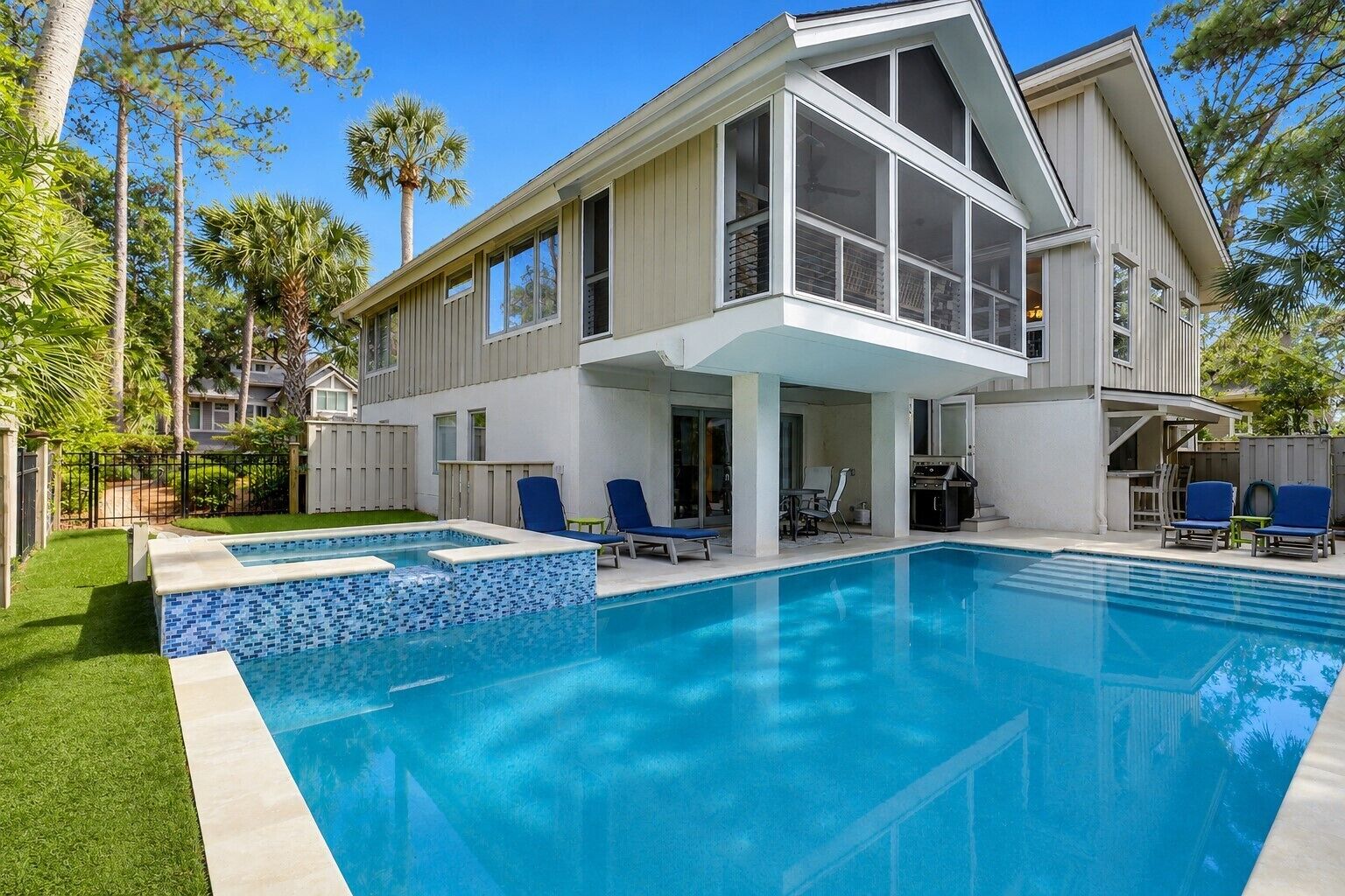 A heated pool