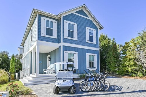Heated Private Pool*, Walk to the Beach! Golf Cart & 6 Bikes! - Blue Dune 30A in Blue Mountain Beach